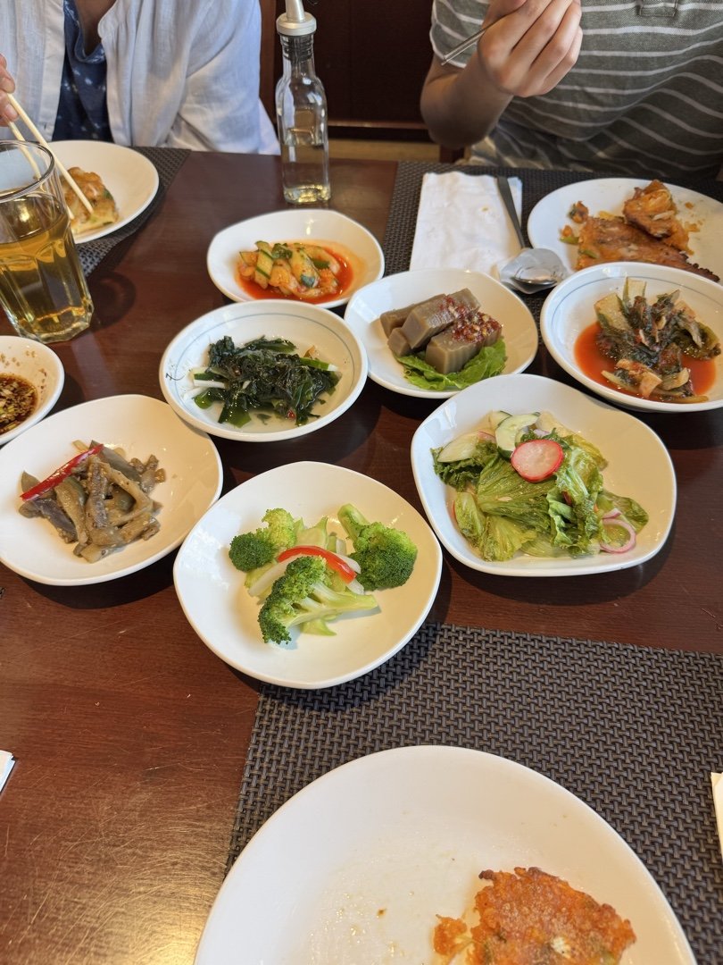 Korean banchan spread