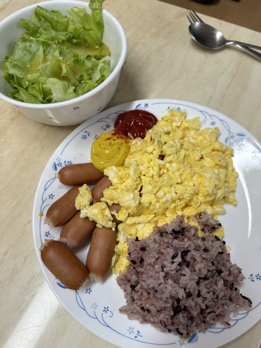 Korean-style breakfast plate